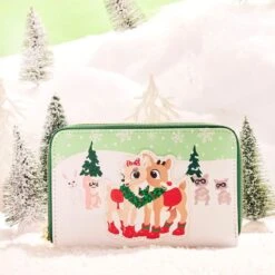 LOUNGEFLY Rudolph The Red-Nosed Reindeer Merry Couple Zip Around Wallet 8 LOUNGEFLY Rudolph The Red-Nosed Reindeer Merry Couple Zip Around Wallet -Loungefly RRSWA0001 2