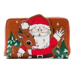 LOUNGEFLY Exclusive - Rudolph The Red-Nosed Reindeer And Santa Cosplay Zip Around Wallet