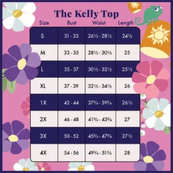 LOUNGEFLY Stitch Shoppe Rapunzel Lanterns Kelly Top -Loungefly Rapunzel Kelly20Top Size Chart