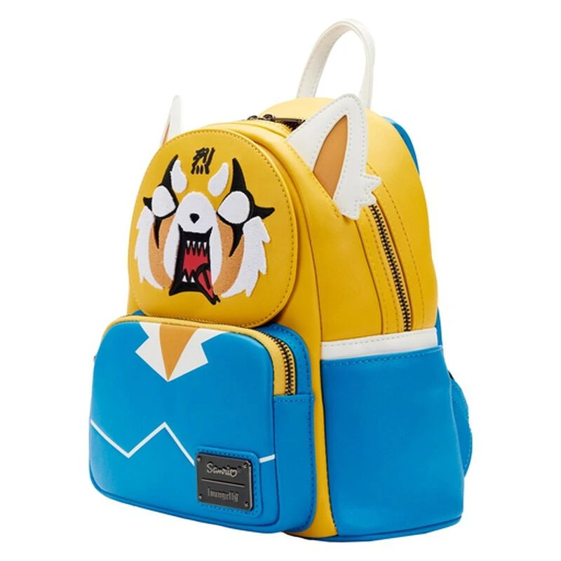 LOUNGEFLY Sanrio Aggretsuko Two-Face Cosplay Mini Backpack 5 LOUNGEFLY Sanrio Aggretsuko Two-Face Cosplay Mini Backpack - Image 3