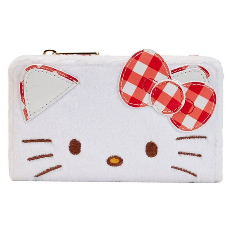 LOUNGEFLY Hello Kitty Gingham Cosplay Flap Wallet 3 LOUNGEFLY Hello Kitty Gingham Cosplay Flap Wallet