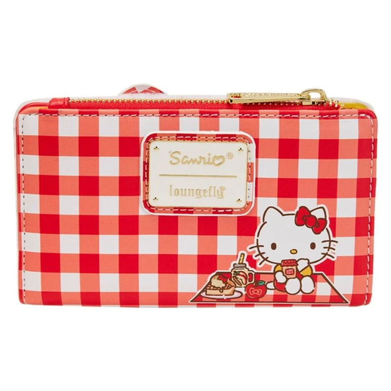 LOUNGEFLY Hello Kitty Gingham Cosplay Flap Wallet 5 LOUNGEFLY Hello Kitty Gingham Cosplay Flap Wallet - Image 3