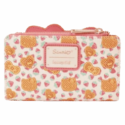 LOUNGEFLY Hello Kitty Breakfast Waffle Flap Wallet -Loungefly SANWA0957 LFSANRIOHELLOKITTYBREAKFASTWAFFLEFLAPWALLET0885BACK