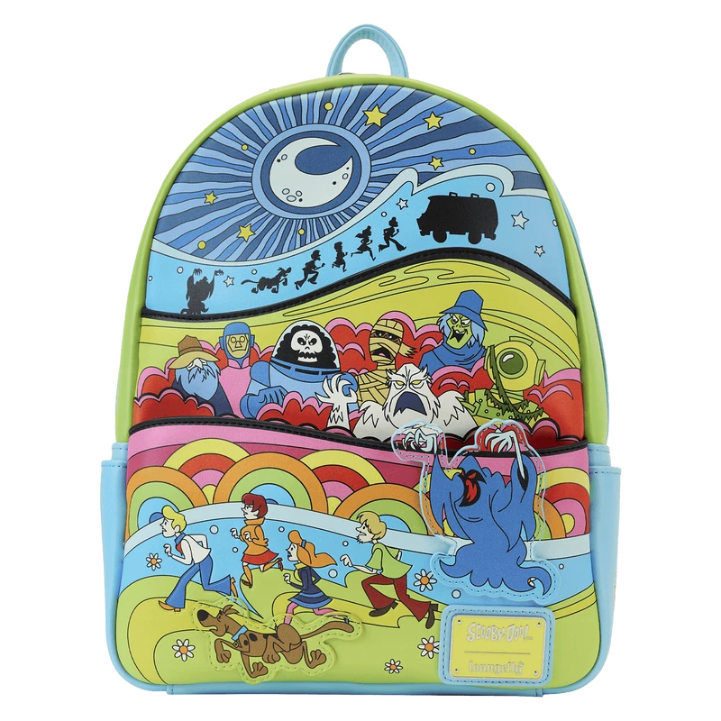 LOUNGEFLY Scooby-Doo Psychedelic Monster Chase Glow Mini Backpack 3 LOUNGEFLY Scooby-Doo Psychedelic Monster Chase Glow Mini Backpack