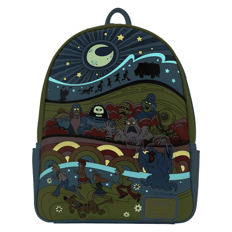LOUNGEFLY Scooby-Doo Psychedelic Monster Chase Glow Mini Backpack 5 LOUNGEFLY Scooby-Doo Psychedelic Monster Chase Glow Mini Backpack - Image 3