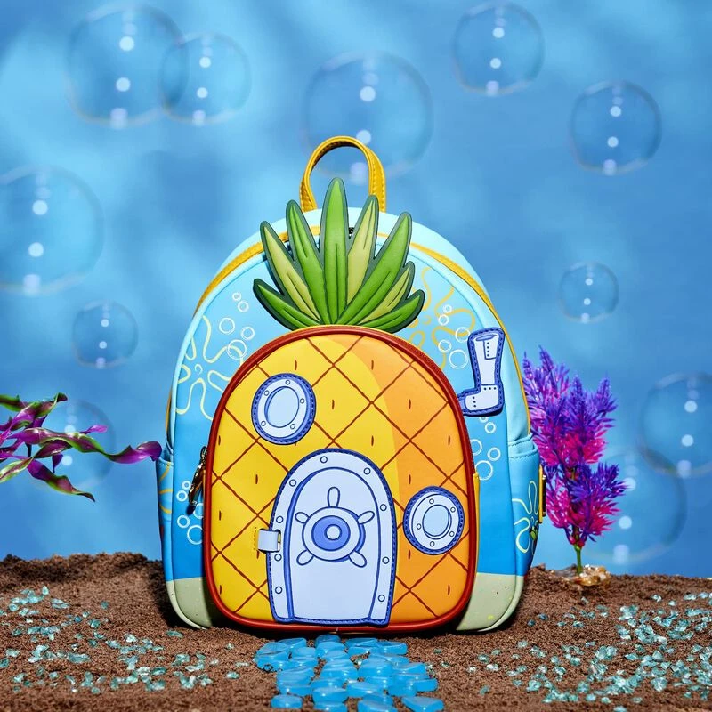 LOUNGEFLY SpongeBob SquarePants Pineapple House Mini Backpack 4 LOUNGEFLY SpongeBob SquarePants Pineapple House Mini Backpack - Image 2