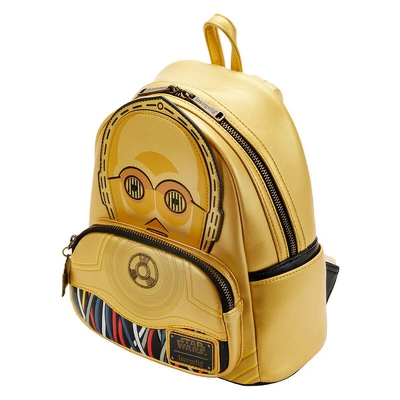 LOUNGEFLY Star Wars Celebration 2022 - C-3PO Cosplay Mini Backpack 4 LOUNGEFLY Star Wars Celebration 2022 - C-3PO Cosplay Mini Backpack - Image 2
