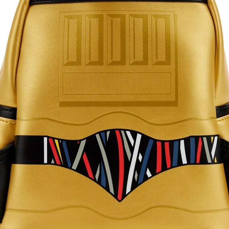 LOUNGEFLY Star Wars Celebration 2022 - C-3PO Cosplay Mini Backpack 8 LOUNGEFLY Star Wars Celebration 2022 - C-3PO Cosplay Mini Backpack - Image 6