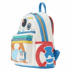 LOUNGEFLY Limited Edition Star Wars BB-8 Pride Bobble-Head Pop! And Bag Bundle  -Loungefly STBK0393 LFSTARWARSBB8PRIDEMINIBACKPACK0779SIDE