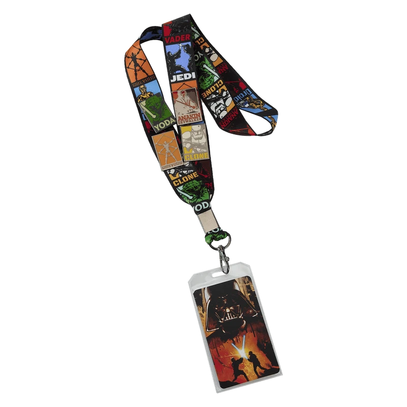 LOUNGEFLY Star Wars Revenge Of The Sith Lanyard And Pin Set 3 LOUNGEFLY Star Wars Revenge Of The Sith Lanyard And Pin Set