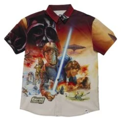 LOUNGEFLY Star Wars: The Empire Strikes Back Camp Shirt 14 LOUNGEFLY Star Wars: The Empire Strikes Back Camp Shirt -Loungefly STLFSH0001 STARWARSEMPIRESTRIKESBACKSHIRT0028FRONT