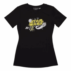LOUNGEFLY Stitch Shoppe Star Wars™ Space Logo Ariana Top -Loungefly STSSSH0003S SSSTARWARSSPACELOGOARIANATOPFRONT