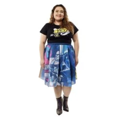 LOUNGEFLY Stitch Shoppe Star Wars™ Space Logo Ariana Top -Loungefly STSSST0002 SSSTARWARSDARKSIDEVSLIGHTSIDEDOUBLESIDEDHEATHERSKIRT 005