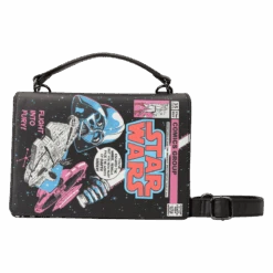 LOUNGEFLY Stitch Shoppe Dark Side Vs. Light Side Comic Book Crossbody Bag -Loungefly STSSTB0001 SSSTARWARSDARKSIDEVSLIGHTSIDECOMICBOOKLIGHTUPCROSSBODY1798BACK