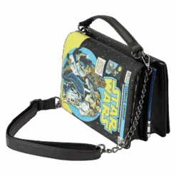 LOUNGEFLY Stitch Shoppe Dark Side Vs. Light Side Comic Book Crossbody Bag -Loungefly STSSTB0001 SSSTARWARSDARKSIDEVSLIGHTSIDECOMICBOOKLIGHTUPCROSSBODY1807QUARTER