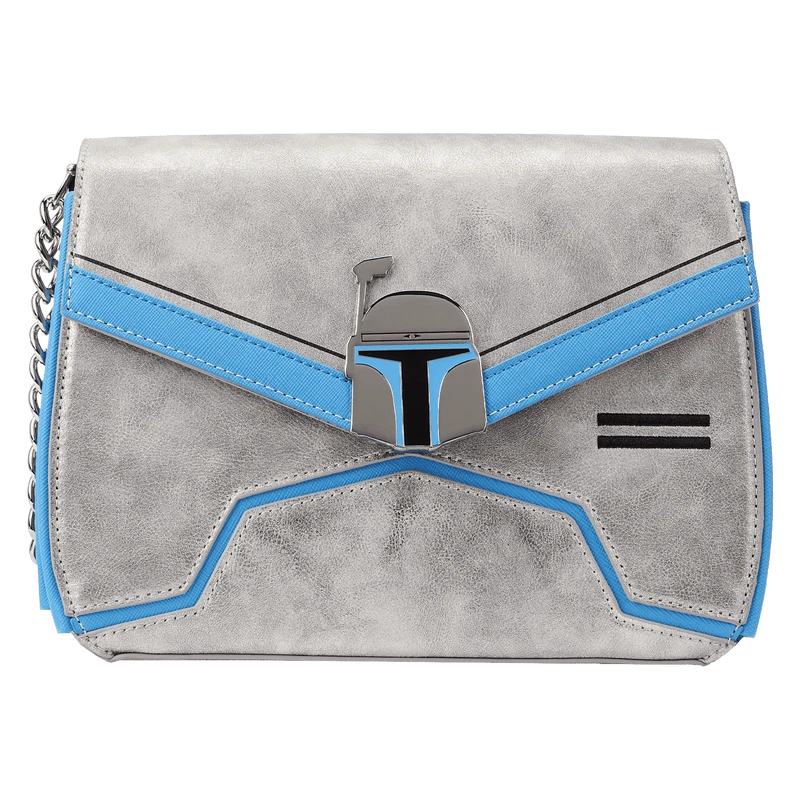 LOUNGEFLY Jango Fett Chain Strap Crossbody Bag 3 LOUNGEFLY Jango Fett Chain Strap Crossbody Bag