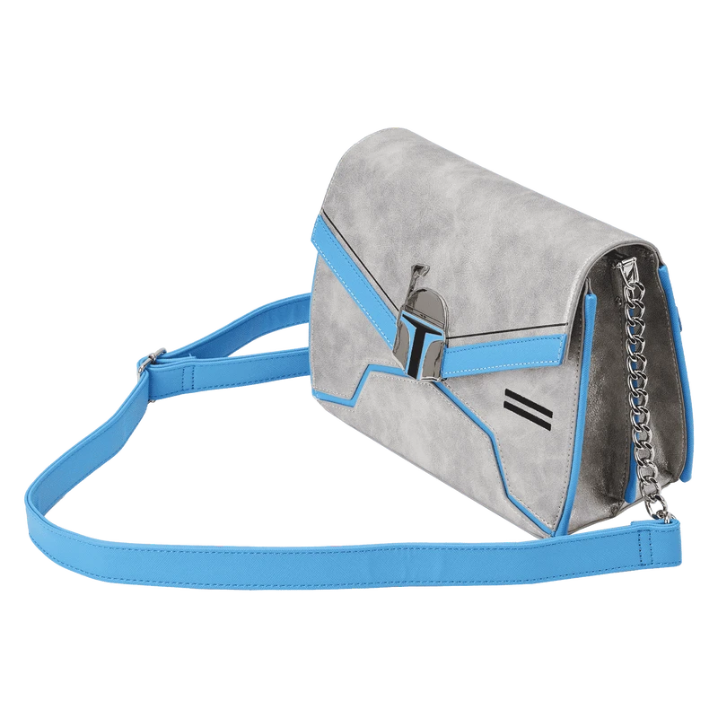 LOUNGEFLY Jango Fett Chain Strap Crossbody Bag 6 LOUNGEFLY Jango Fett Chain Strap Crossbody Bag - Image 4