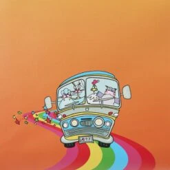 LOUNGEFLY The Beatles Magical Mystery Tour Bus Lenticular Mini Backpack -Loungefly TBLBK0008 LFTHEBEATLESMAGICALMYSTERYTOURBUSMINIBACKPACK0430DETAIL