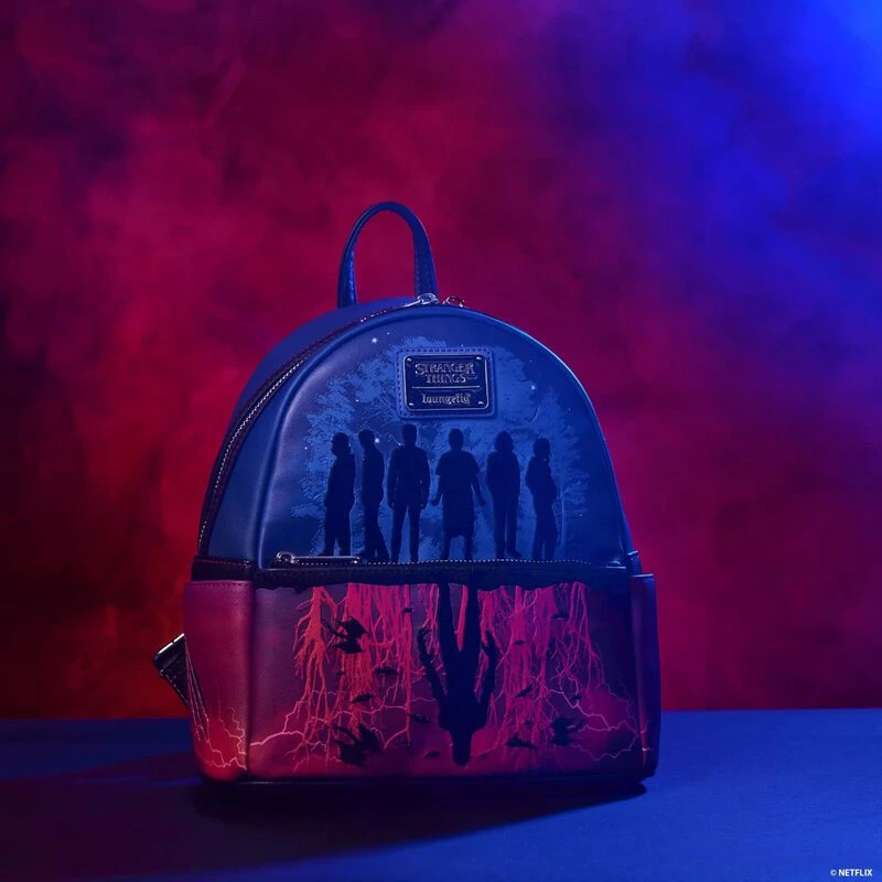 LOUNGEFLY Stranger Things Upside Down Shadows Mini Backpack 4 LOUNGEFLY Stranger Things Upside Down Shadows Mini Backpack - Image 2