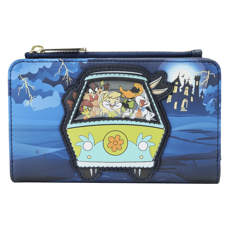 LOUNGEFLY Warner Brothers 100th Anniversary Looney Tunes & Scooby Mashup Flap Wallet 3 LOUNGEFLY Warner Brothers 100th Anniversary Looney Tunes & Scooby Mashup Flap Wallet