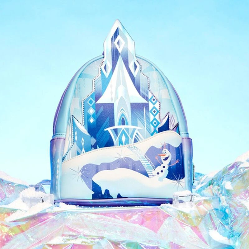 LOUNGEFLY Frozen Princess Elsa Castle Mini Backpack 4 LOUNGEFLY Frozen Princess Elsa Castle Mini Backpack - Image 2