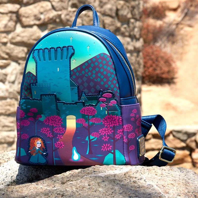 LOUNGEFLY Brave Princess Merida Castle Mini Backpack 4 LOUNGEFLY Brave Princess Merida Castle Mini Backpack - Image 2