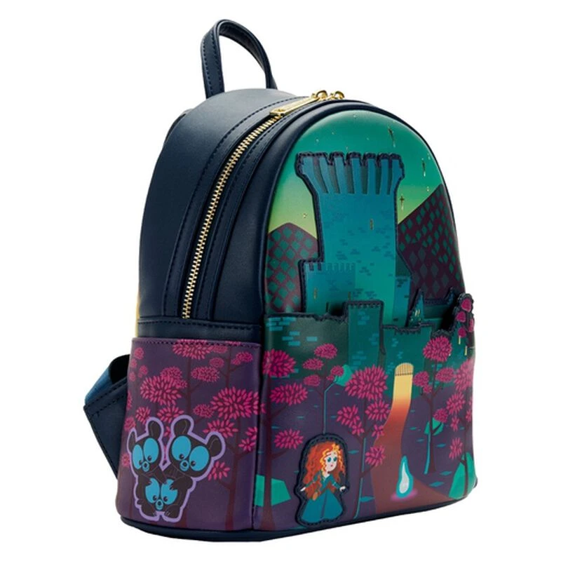LOUNGEFLY Brave Princess Merida Castle Mini Backpack 6 LOUNGEFLY Brave Princess Merida Castle Mini Backpack - Image 4