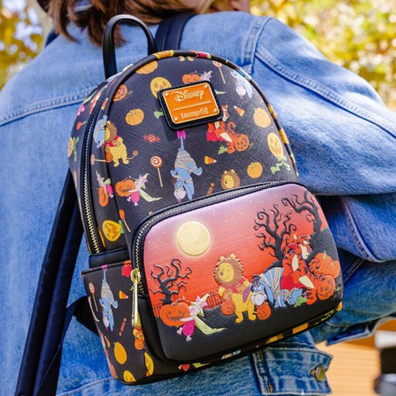 LOUNGEFLY Winnie The Pooh Halloween Group Glow Mini Backpack 4 LOUNGEFLY Winnie The Pooh Halloween Group Glow Mini Backpack - Image 2