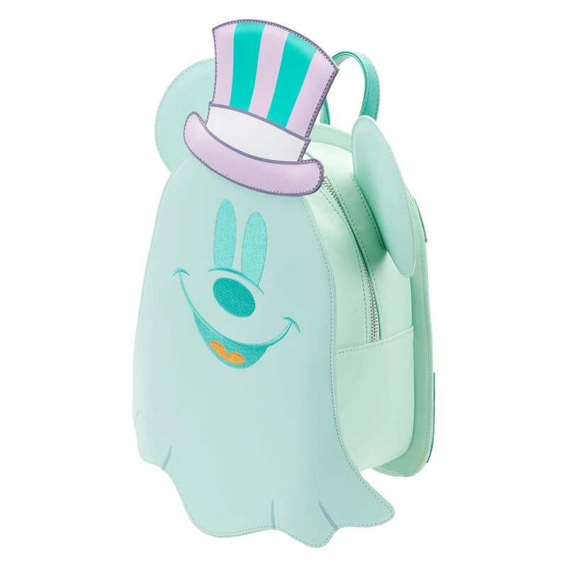 LOUNGEFLY Exclusive - Pastel Ghost Mickey Mouse Glow-in-the-Dark Mini Backpack 5 LOUNGEFLY Exclusive - Pastel Ghost Mickey Mouse Glow-in-the-Dark Mini Backpack - Image 3