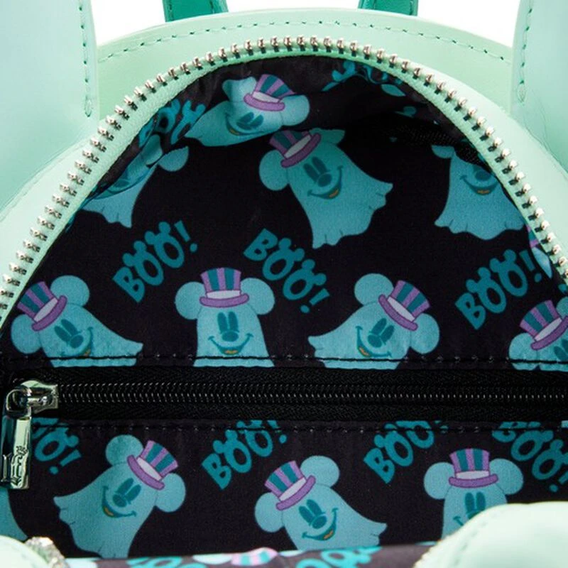 LOUNGEFLY Exclusive - Pastel Ghost Mickey Mouse Glow-in-the-Dark Mini Backpack 7 LOUNGEFLY Exclusive - Pastel Ghost Mickey Mouse Glow-in-the-Dark Mini Backpack - Image 5