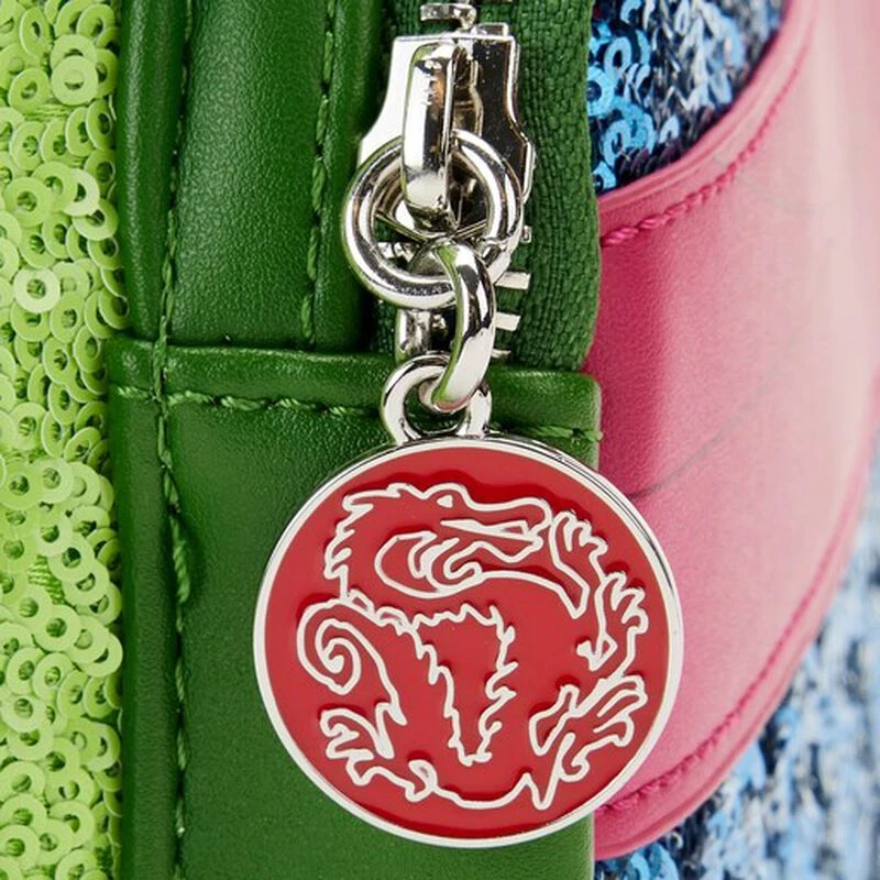 LOUNGEFLY Exclusive - Mulan Sequin Mini Backpack 7 LOUNGEFLY Exclusive - Mulan Sequin Mini Backpack - Image 5
