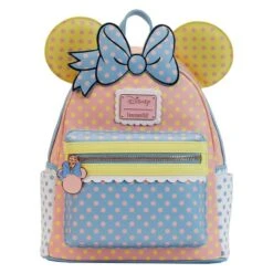 LOUNGEFLY Minnie Mouse Pastel Polka Dot Mini Backpack
