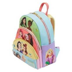 LOUNGEFLY Disney Princess Triple Pocket Mini Backpack 12 LOUNGEFLY Disney Princess Triple Pocket Mini Backpack -Loungefly WDBK2930 3