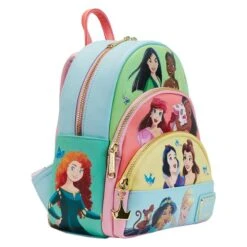 LOUNGEFLY Disney Princess Triple Pocket Mini Backpack 13 LOUNGEFLY Disney Princess Triple Pocket Mini Backpack -Loungefly WDBK2930 4