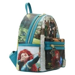 LOUNGEFLY Brave Princess Scenes Mini Backpack 15 LOUNGEFLY Brave Princess Scenes Mini Backpack -Loungefly WDBK2963 LFDISNEYMERIDAPRINCESSSCENEMINIBACKPACK0641SIDE2