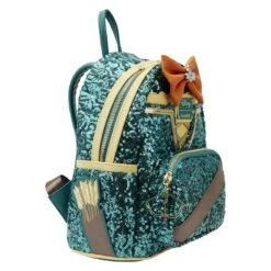 LOUNGEFLY Princess Merida Sequin Mini Backpack 10 LOUNGEFLY Princess Merida Sequin Mini Backpack -Loungefly WDBK2986 LFDISNEYBRAVEMERIDAPRINCESSSEQUINMINIBACKPACK0622SIDE2