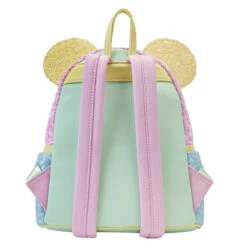 LOUNGEFLY Limited Edition Exclusive - Minnie Mouse Pastel Sequin Mini Backpack -Loungefly WDBK3001 LFDISNEYMINNIEPASTELSEQUINMINIBACKPACK0725BACK