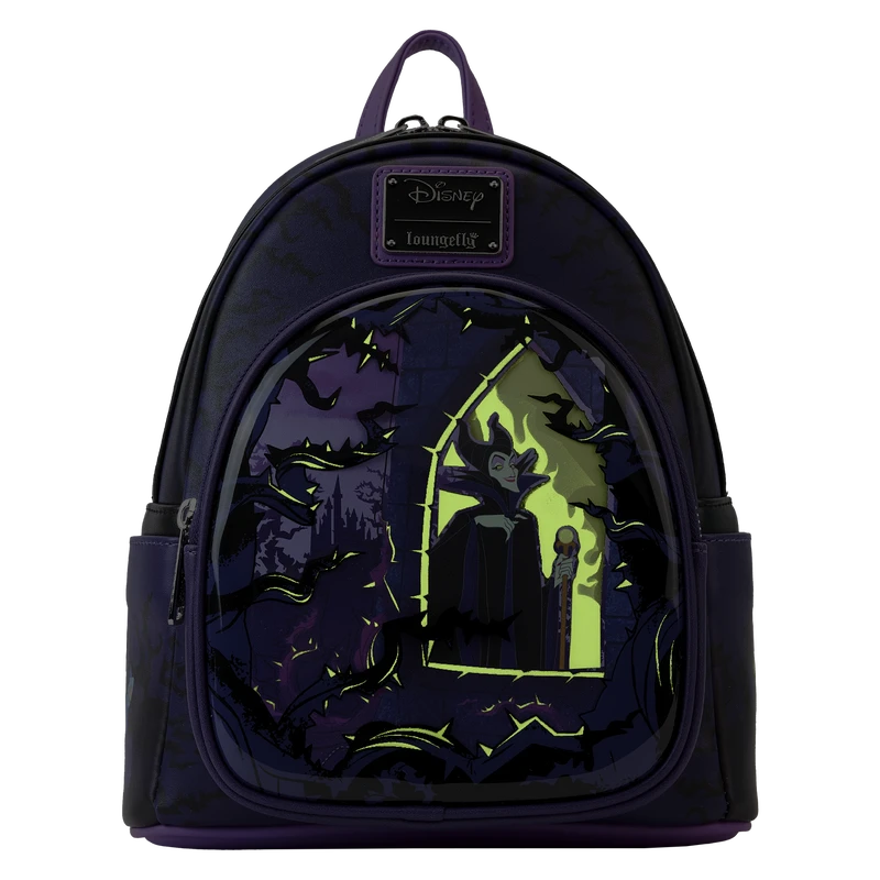 LOUNGEFLY Limited Edition Maleficent Window Box Glow Mini Backpack 5 LOUNGEFLY Limited Edition Maleficent Window Box Glow Mini Backpack - Image 3