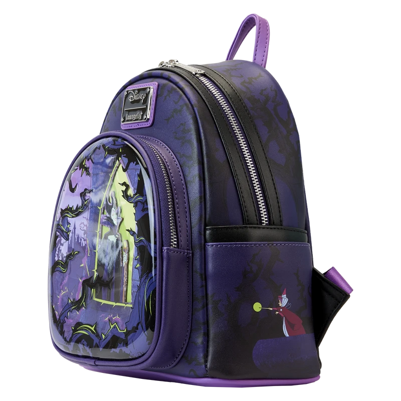 LOUNGEFLY Limited Edition Maleficent Window Box Glow Mini Backpack 6 LOUNGEFLY Limited Edition Maleficent Window Box Glow Mini Backpack - Image 4