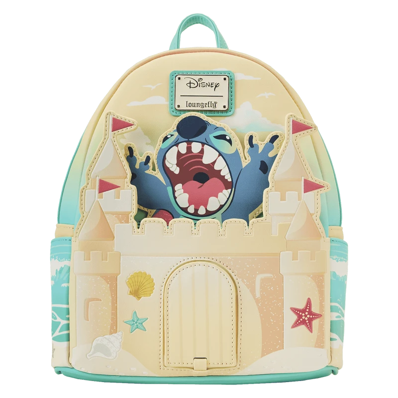 LOUNGEFLY Stitch Sandcastle Beach Surprise Mini Backpack 6 LOUNGEFLY Stitch Sandcastle Beach Surprise Mini Backpack - Image 4