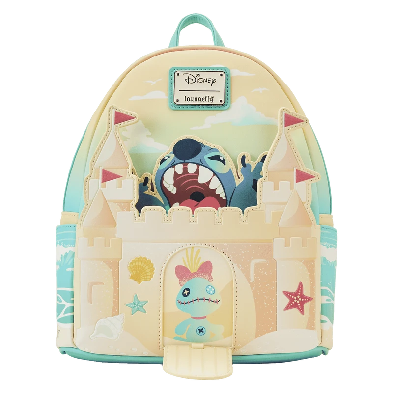 LOUNGEFLY Stitch Sandcastle Beach Surprise Mini Backpack 3 LOUNGEFLY Stitch Sandcastle Beach Surprise Mini Backpack