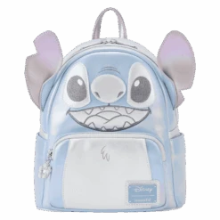LOUNGEFLY Limited Edition Disney100 Platinum Stitch Cosplay Mini Backpack