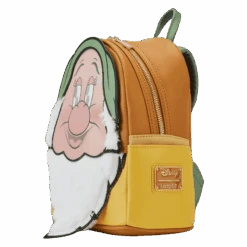 LOUNGEFLY Snow White And The Seven Dwarfs Bashful Lenticular Mini Backpack -Loungefly WDBK3140 LFDISNEYSNOWWHITEANDTHESEVENDWARFSBASHFULMINIBACKPACK0948SIDE