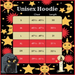 LOUNGEFLY Hocus Pocus Binx Unisex Hoodie -Loungefly WDLFHD0018 Hocus Binx Hoodie Size Chart201