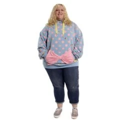 LOUNGEFLY Minnie Mouse Pastel Polka Dot Unisex Hoodie -Loungefly WDLFHD0023 LF DISNEY MINNIE DOTS FRENCH TERRY UNISEX HOODIE 006