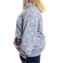 LOUNGEFLY Minnie Mouse Pastel Polka Dot Unisex Hoodie -Loungefly WDLFHD0023 LF DISNEY MINNIE DOTS FRENCH TERRY UNISEX HOODIE 009