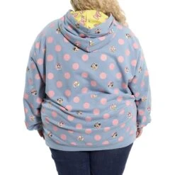 LOUNGEFLY Minnie Mouse Pastel Polka Dot Unisex Hoodie -Loungefly WDLFHD0023 LF DISNEY MINNIE DOTS FRENCH TERRY UNISEX HOODIE 010