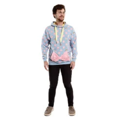 LOUNGEFLY Minnie Mouse Pastel Polka Dot Unisex Hoodie -Loungefly WDLFHD0023 LF DISNEY MINNIE DOTS FRENCH TERRY UNISEX HOODIE 016