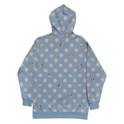 LOUNGEFLY Minnie Mouse Pastel Polka Dot Unisex Hoodie -Loungefly WDLFHD0023 LFDISNEYMINNIEDOTSFRENCHTERRYUNISEXHOODIE2799BACK