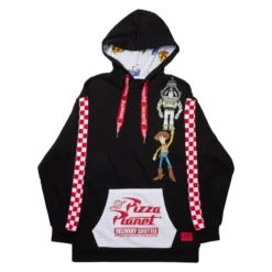 LOUNGEFLY Toy Story Pizza Planet Unisex Hoodie -Loungefly WDLFHD0030 LFPIXARTOYSTORYPIZZAPLANETUNISEXHOODIE0502FRONT